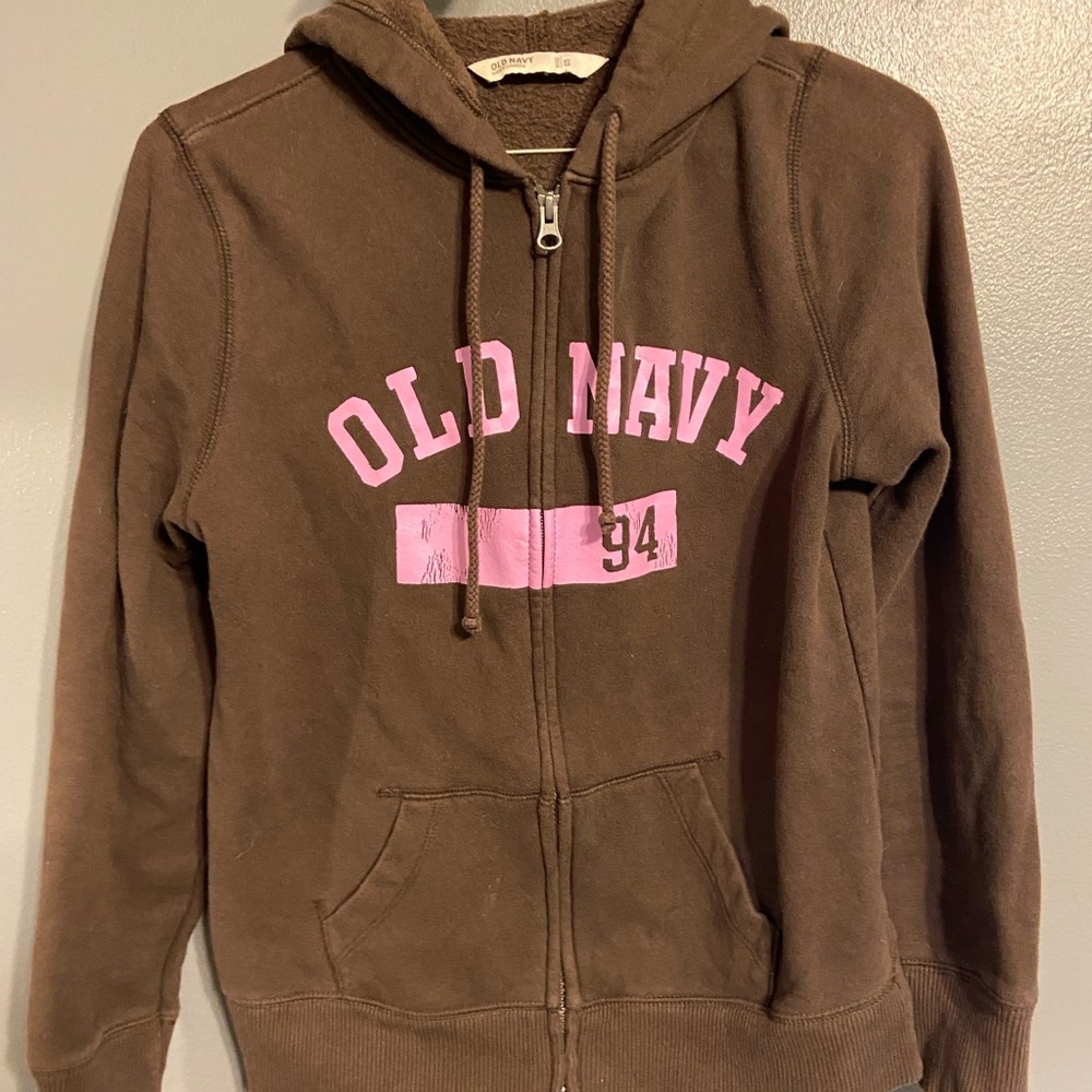 old navy sweater , size small , color brown and pink